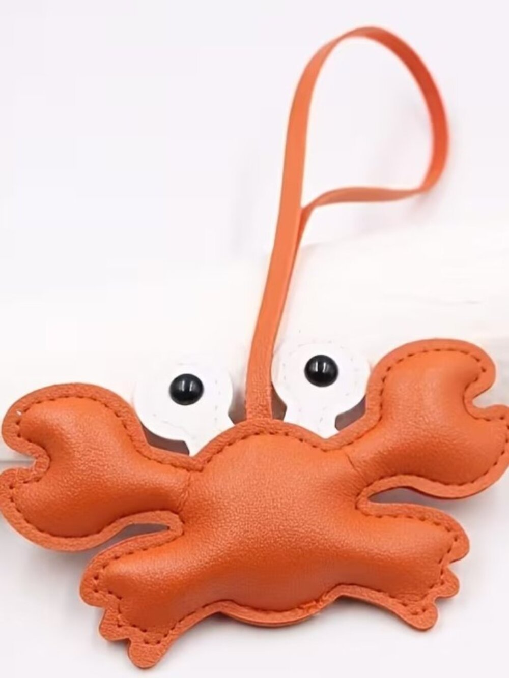 New Faux Leather Orange Crab Sea Creature Bag Backpack Charm